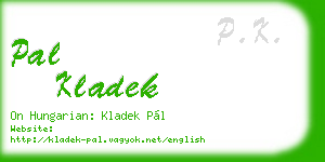 pal kladek business card